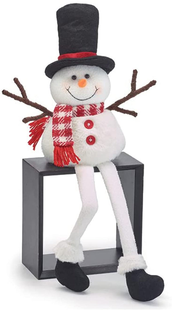 Standing Snowman Decor with scarf &top hat table/ shelf sitter 7 Winter  decor