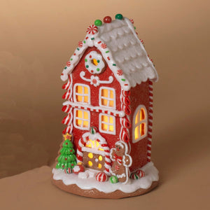 8.5-Inch Lighted Clay Dough Gingerbread House