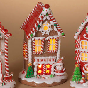 8.5-Inch Lighted Clay Dough Gingerbread House