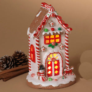 8.5-Inch Lighted Clay Dough Gingerbread House