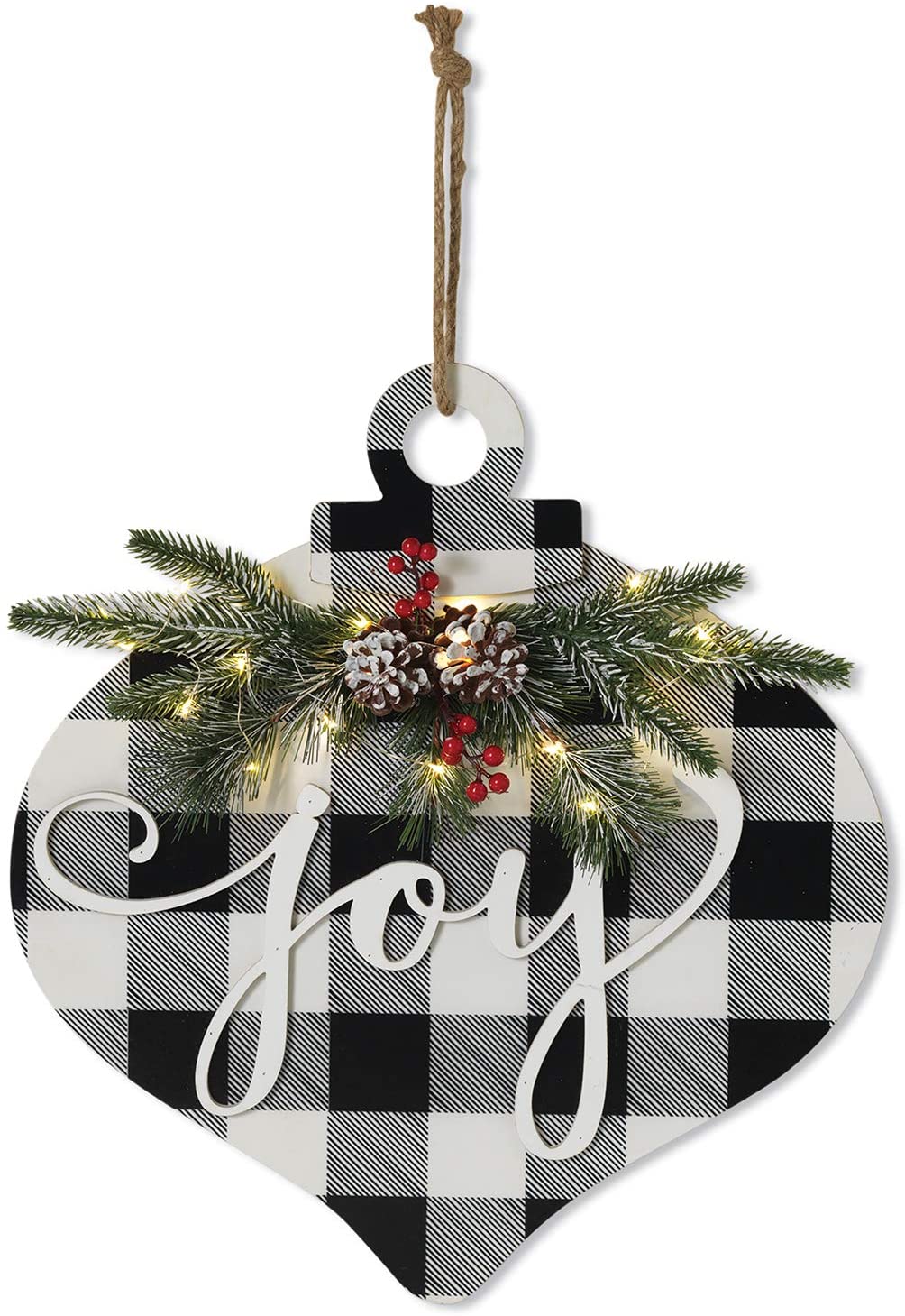 Joy Christmas Lantern Sign