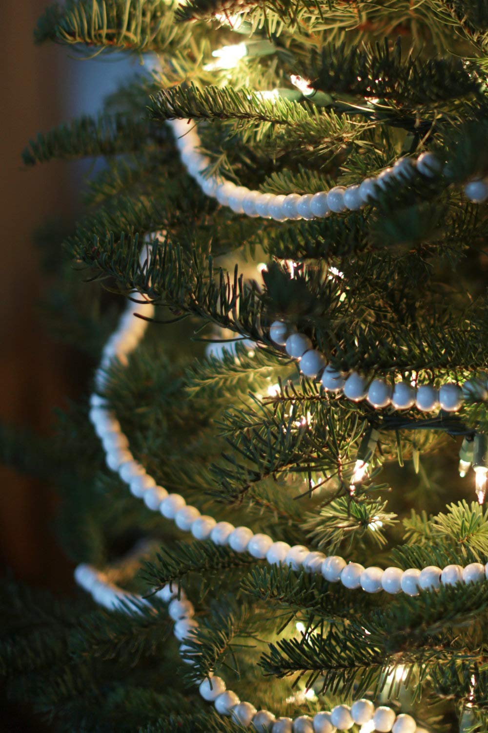 Christmas Tree Bead Garland - Wooden Xmas Bead Garland