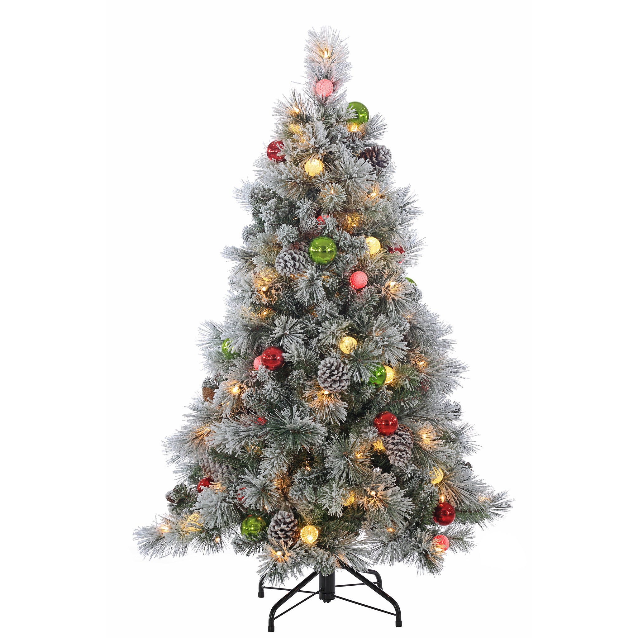 Vintage Style Dark Red Decorative Wood Bead Garland - Farmhouse Christmas  Tree Holiday Decoration, 9 Feet